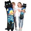 Mewaii Peluche Gatto Stellato che Respira Kawaii 130CM Stitch Cuscino Lungo Giocattoli Gigante Abbraccio Pupazzo Natale Regalo per Ragazza