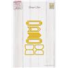 Nellie's Choice Linguette, Etichette, 7.20 x 12.80 cm, 9 Fustelle da Taglio, per Creare Biglietti, Natale, Scrapbooking, Fai da Te, DIY, Giallo, 7,20 x 12,80 cm