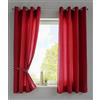 Gardinenbox Berlino 20405N2 - Set di 2 tende con occhielli, 175 x 140 cm, colore: bordeaux, opache, traslucide