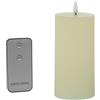DRW Set di 4 candele in cera con LED e telecomando color avorio 7,5 x 7,5 x 15 cm