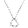 GAVU Collana Porta Anelli da Donna, Collana da Donna in Acciaio Inossidabile con Ciondolo Porta Anelli a Forma di Cuore 40cm