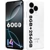 Ulefone Note 20 Pro Smartphone, 8GB+256GB/SD-1TB Android 14 Cellulare, 6.75 HD+ Widevine L1, Fotocamera 50MP+8MP Cellulari 6000mAh Batteria, Octa Core Dual SIM GPS/OTG/Face ID/Fingerprint Bianco