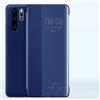 MIKUAF Luxury fashion Original Smart View Window Flip Case Cover per Huawei P40 P30 P20 P10 Plus Mate 9 10 20 30 Pro Lite Custodia in pelle Honor 8X 10 10i, Blu, per Mate 20 Pro