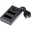 vhbw caricabatterie USB duale compatibile con Olympus Pen E-P7 camera - Stazione di carica, indicatore di carica