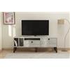 Hanah Home Supporto per TV, melammina, Grigio/Bianco, Taglia Unica
