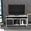 Hanah Home Supporto per TV, melammina, Bianco Antracite, Taglia Unica