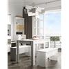 Symbiosis TemaHome Nice Set da Pranzo, Particle Board, Bianco (Marble), 110 x 70 x 73 cm