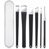 Yuanchu Kit di 6 coltelli professionali per pedicure in acciaio inox Strumenti per rimuovere cuticole, pelle morta, calli e piedi Per saloni di bellezza domestici