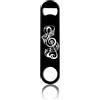 CREATCABIN Nota Musicale Apribottiglie Piatto Lama Apri Birra in Acciaio Inossidabile per Bar Pub Baristi Feste Incontri Campeggio Cucina Regali Uomo Festa del papà San Compleanno Nero 17.8x4cm