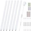 Cefrank Confezione da 6 LED Illuminazione di armadi, 30cm Luci a striscia seamless e collegabili per armadi, cucina, scaffali, banco da lavoro, armadietto, 1200 Lumen Bianco Freddo 6000K