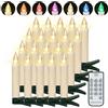 FREEPOWER 20 Candele LED Albero di Natale, Senza Fili, con Telecomando Timer Fiamma Tremolante, Colorate e Luce Bianca Calda, Interni ed Esterni Impermeabili, Decorazioni Natalizie
