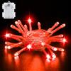 cshare Le più recenti lucine a batteria a LED, 3M 30 LED Scatola batteria impermeabile IP65 con timer, decorazione per Natale, giardino, stanza per esterni/interni-Rosso