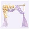 EBETA Tenda per matrimonio, decorazione a mano libera, per arco di nozze e uva a baldacchino, tenda per finestre, Mantovane in tessuto chiffon (Viola chiaro, 145 x 600 cm)