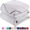 HOZY Plaid Coperta Pile Matrimoniale Antistatica - Super Morbido Coperta leggera e Calda - Adatta per Copriletto Copriletto e Copridivano - Grigio Chiaro Grande 150x200cm