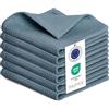 Blumtal strofinacci cucina cotone 30x30cm in set da 6 - stracci cucina 100% cotone - canovacci cucina cotone lavabili a 60°C - asciugamani cucina con design a waffle - strofinacci da cucina - in blu