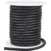 PH PandaHall 10m Cordoncino in Pelle Intrecciata Cordoncino Rotondo in Pelle, 5mm Nero Corda Macrame per Collana Bracciale Creazione di Gioielli Artigianato