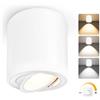 YindaLux Faretti LED Soffitto Dimmerabile, 5W Faretto da Parete Orientabile, Contiene Modulo LED 230V, Alluminio Lampada da Soffitto Downlight, Moderno Bianco Rotondo Faretto Interno 1PCS