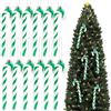 Axinyijia 12 Pezzi Bastoncini di Zucchero Natalizi Addobbi Albero di Natale, Ciondolo per Addobbi di Natale con Decorazioni Bastoncino di Zucchero (verde)