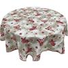 1KDreams Tovaglia natalizia Rotonda. Design raffinato e moderno. Shabby chic in chiave moderna. (⌀ 180 cm)