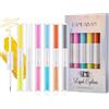 JasCherry Eyeliner Liquido Glitterato a 6 Colori, JasCherry Eyeliner Lucido con Ombretto Paillettes, Eyeliner Glitter, Duraturo Impermeabile Luccichio Scintillanti Ombretti Per Matrimoni, Cosplay, Feste