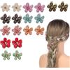 FISH DRAGATE 18 Pezzi fermagli per capelli con fiori,mollette capelli donna eleganti,pinza capelli donna,Mini Fermagli per Artigli,Capelli con Strass Artificiali per Donna Ragazze Festa Matrimonio