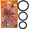 You2Toys - Trio di anelli fallici in silicone - nero