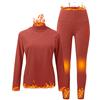 Kobilee Maglia Termica Donna Montagna Taglie Forti Warm Pantaloni Termici Intimo Termico Sportiva Collo Alto Lana Tuta Termica Traspirante Invernale Maglietta Termica Manica Lunga Running Completo Termico