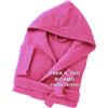 MAYRA Accappatoio Personalizzabile in Spugna 100% Cotone 500 gr Taglie Calibrate | Adulto, Uomo, Donna, Hotel | Personalizzato con Iniziali, Nome, Logo | Design e Ricamo Made in Italy (L, Fucsia)