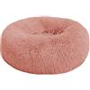 Lukery Cuccia per Cani Cuccia per Gatti, Cuscino Rotondo in Peluche Morbido Lavabile Letto Peluche Antistress Ciambella