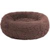 Lukery Cuccia per Cani Cuccia per Gatti, Cuscino Rotondo in Peluche Morbido Lavabile Letto Peluche Antistress Ciambella per Animali Domestici per Cani di Piccola, Media e Grande Taglia (80CM,Marrone)