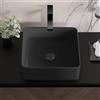 neoro n40 lavabo da appoggio La: 41,5 A: 13,5 P: 41,5 cm, con superficie facile da pulire, BN0941BM, n40 nero opaco [Lavabi > Lavabi da Appoggio]