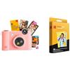 KODAK Smile+ Fotocamera digitale istantanea 2 in 1 e stampante fotografica wireless Bluetooth + carta fotografica premium KODAK 2x3 50 fogli, Fotocamera + 50 fogli, Rosa