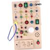 Milageto Montessori Busy Board con LED luminoso, giocattolo di allenamento sensoriale, giocattolo interattivo con numeri e lettere,