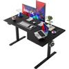 Agilestic Scrivania a forma di L Regolabile in Altezza, 140 x 80 cm Scrivania sit-stand per Ufficio Domestico con Piano del Tavolo Giuntato, Nero