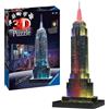 Ravensburger 3D Puzzle Empire State Building Night Edition con Luce 216 Pezz