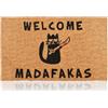 AMARU DOOR MATS Zerbino Madafakas Fibra di Cocco - 70x40cm - Zerbino Ingresso Casa con Superficie Antiscivolo in PVC e Fibra Cocco - Per Corridoi,Porte Esterne-Accessori per la Casa-Design Minimalista Originale