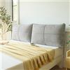 HNBCYRND Copri Testiera Letto Matrimoniale Singolo Imbottita, Cuscini da Lettura Copri Testata Copripiumino Rimovibile E Lavabile, Anti-collisione Addensato Grandi per Testata(70x48x10cm,Gray)