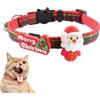 Pawsailor Collari Per Gatti Natalizi a Quadri Collare Gatti Regolabile Con Campanellino Ciondolo Natalizio Rimovibile Sgancio Rapido Fibbia Di Sicurezza Collare Per Cani Taglia Piccola, Gatti, Rooso