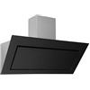 Silverline Cappa Cucina da 90 cm Versione Aspirante a Parete in Vetro/Inox colore Nero - 3265 B.9
