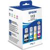 Epson Cartuccia d'inchiostro Epson 113 EcoTank Multipack a 4colori 127ml/70ml/6.000pagine/7.500pagine Nero/Ciano/Magenta/Giallo [C13T06B640]