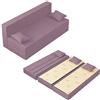 Baldiflex Divano Letto 3 Posti Modello TreTris Rivestimento Sfoderabile e Lavabile, Colore Lilla