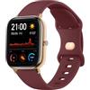 Tobfit Cinturino per Amazfit GTS 2 Mini/GTS 4 Mini/GTS 2/GTS, Cinturino in Silicone Morbido Cinturino per Amazfit Bip 3/Bip U/Bip Lite/Bip S/Bip/Amazfit GTS 4/GTS 3/GTS 2e/GTR 42mm (Vino rosso)