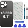 LiXiongBao Sostituzione del coperchio del vetro posteriore 13 Pro per iPhone 13 Pro Sostituzione del vetro posteriore posteriore da 6,1 '' con kit di strumenti di riparazione (Grafite)