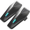 ASMAX S1 Interfono Moto, Comunicazione Bluetooth con Controllo Vocale, Interfono Mesh per 8 Piloti, Ricarica Rapida/Universale/Cancellazione del Rumore/IP67 Impermeabile (Grigio-Due)