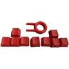 Myazs Keycaps Cherry MX retroilluminato a 9 tasti in PBT, con estrattore, per tastiera meccanica da gioco, USB, rosso