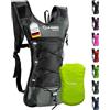 SASMO Sports SASMO® Zaino Da Corsa 6L (Grigio) Con Scomparto Termico | Ultraleggero 300g | Per Donna E Uomo | Con Parapioggia E Riflettori