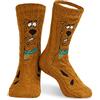 Scooby-Doo! Calze a Pantofola Uomo Antiscivolo Calzini Invernali Pantofole Divertenti Adulti (Marrone)