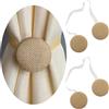 GIRASOLE HOME Fermatenda a Magneti Cerchio in Tessuto Effetto Canapa 2 Pezzi, Beige
