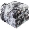 HOZY Coperta Plaid Pile, Coperta Letto Singolo/Matrimoniale 150 x 200 cm Flanella, Coperta Divano Grande Caldo Morbida - Tie Dye Grigio