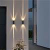 WYQSX 2 Pezzi LED Antracite Lampada da Parete Esterna, Impermeabile Up Down Lampada da Esterno, Illuminazione Esterna Casa Muro, Illuminazione Patio, Lampada Balcone, Moderna, Senza Lampadina